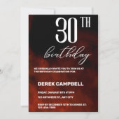 ミニマモダンルお洒落30歳の誕生日パーティー 招待状 (正面)