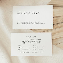 ミニマモダンルなビジネス複数日付 予約カード