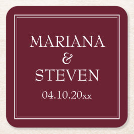 ミニマモダンルのブルゴーニュ スクエアペーパーコースター