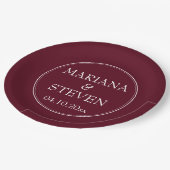 ミニマモダンルのブルゴーニュ ペーパープレート (アングル)