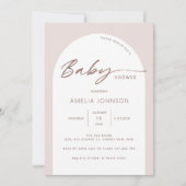 ミニマモダンルアーチベイビーシャワーの招待状 招待状 (正面)