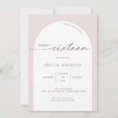 ミニマモダンルアーチsweet sixteen 招待状 (正面)