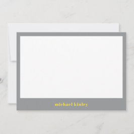 ミニマモダンルエレガントタイポグラフィ名前をカスタムする ノートカード