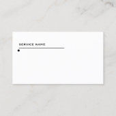 ミニマモダンルエレガントプロフェッショナルプレインブシン 名刺 (裏面)