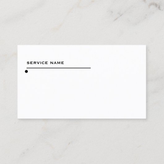 ミニマモダンルエレガントプロフェッショナルプレインブシン 名刺 (裏面)