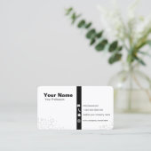 ミニマモダンルエレガントプロフェッショナルプレインブシン 名刺 (スタンド正面)