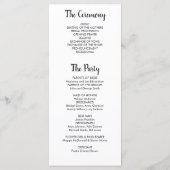 ミニマモダンルエレガント写真結婚式 プログラム (裏面)