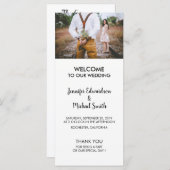 ミニマモダンルエレガント写真結婚式 プログラム (正面/裏面)