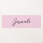 ミニマモダンルエレガント赤面ピンクとブラック ヨガマット (正面(横))