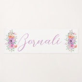 ミニマモダンルエレガント赤面ピンクと紫 ヨガマット (正面(横))