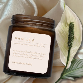 ミニマモダンルキャンドル化粧品製品ラベル スクエアシール