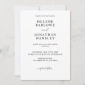 ミニマモダンルシンプルのエレガント写真結婚の 招待状 (正面)