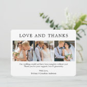 ミニマモダンルシンプルスの愛感謝してい3写真 サンキューカード (スタンド正面)