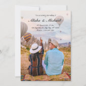 ミニマモダンルシンプルス結婚の写真の冒険 招待状 (正面)