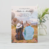 ミニマモダンルシンプルス結婚の写真の冒険 招待状 (スタンド正面)