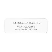 ミニマモダンルシンプルス結婚差出人住所 ラベル (正面)