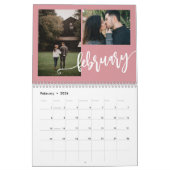 ミニマモダンルシンプルピックスコラージュ カレンダー (2月 2026)