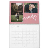 ミニマモダンルシンプルピックスコラージュ カレンダー (1月 2026)