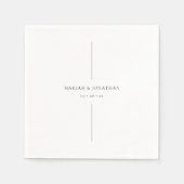 ミニマモダンルシンプル披露宴結婚の スタンダードカクテルナプキン (正面)