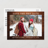 ミニマモダンルシンプル救スの・ウッド ポストカード (正面/裏面)