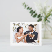 ミニマモダンルシンプル最高のス・デイ・エ結婚ーバー ポストカード (スタンド正面)