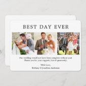 ミニマモダンルシンプル最高の的Day Ever 3写真 サンキューカード (正面/裏面)