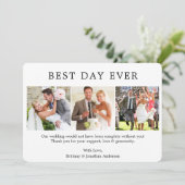 ミニマモダンルシンプル最高の的Day Ever 3写真 サンキューカード (スタンド正面)