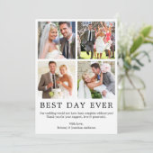 ミニマモダンルシンプル最高の的Day Ever 4 Photo サンキューカード (スタンド正面)