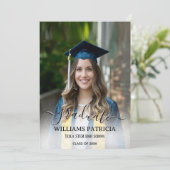 ミニマモダンルシンプル的な写真カジュアル卒業I 招待状 (スタンド正面)