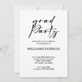 ミニマモダンルシンプル的な写真カジュアル卒業I 招待状 (裏面)