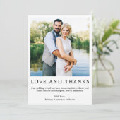 ミニマモダンルシンプル的な愛の感謝してい写真 サンキューカード (スタンド正面)