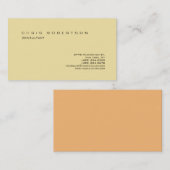 ミニマモダンルパステル可愛いプレーン 名刺 (正面/裏面)