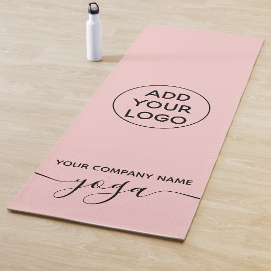 ミニマモダンルパステル赤面ピンクヨガロゴ ヨガマット (インサイチュ)