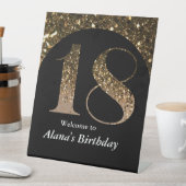 ミニマモダンルフェイク金ゴールドグリッター18歳 台座サイン (インサイチュ)