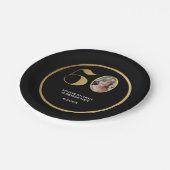 ミニマモダンルフェイク金ゴールドグリッター50歳 ペーパープレート (アングル)