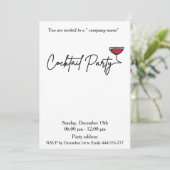 ミニマモダンルホリデーカクテルパーティー企業の 招待状 (スタンド正面)