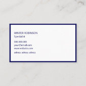 ミニマモダンルミッドナイトブルー 名刺 (裏面)