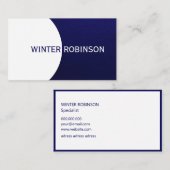 ミニマモダンルミッドナイトブルー 名刺 (正面/裏面)