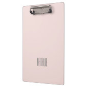 ミニマモダンルモノグラムかわいい色ピンク クリップボード (左)