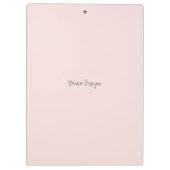 ミニマモダンルモノグラムかわいい色ピンク クリップボード (裏面)