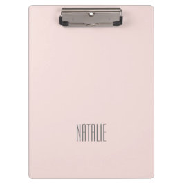 ミニマモダンルモノグラムかわいい色ピンク クリップボード