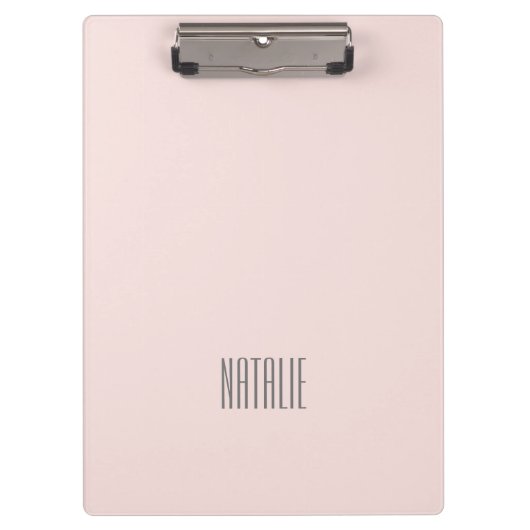 ミニマモダンルモノグラムかわいい色ピンク クリップボード (正面)