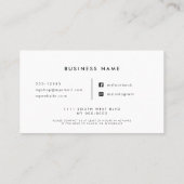 ミニマモダンル事業 予約カード (裏面)