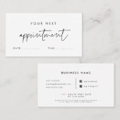 ミニマモダンル事業 予約カード (正面/裏面)