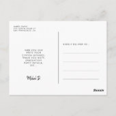 ミニマモダンル卒業写真 ポストカード (裏面)