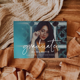 ミニマモダンル卒業写真 案内状