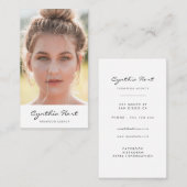 ミニマモダンル女優モデル写真 名刺 (正面/裏面)