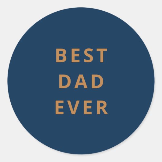 ミニマモダンル最高のパパの永遠の父の日 ラウンドシール (正面)