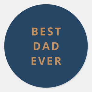 ミニマモダンル最高のパパの永遠の父の日 ラウンドシール