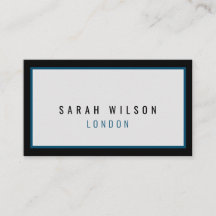 ミニマモダンル海軍ブラック名刺